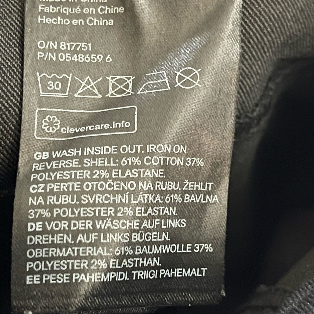 H&M black shimmer skinny trousers sz 12 - Picture 5 of 9